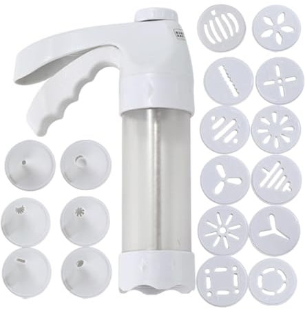 Cookie Press - Professional Cookie Press, Comfortable Grip Cookie | Adjustable Press Perfect Homemade Cookies, Durable Creative Baking, high qualitii Build Effortless Shaping for Kitchen Use