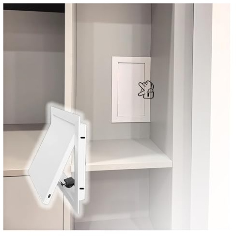 Fälldörr i metall med pekspärr för dörr (30 x 34, 14 x 30, 16 x 16, 18 x 18, 18 x 30 tum), hållock för gipsvägg och tak (10 x 20 tum (25,4 x 50,8 cm))