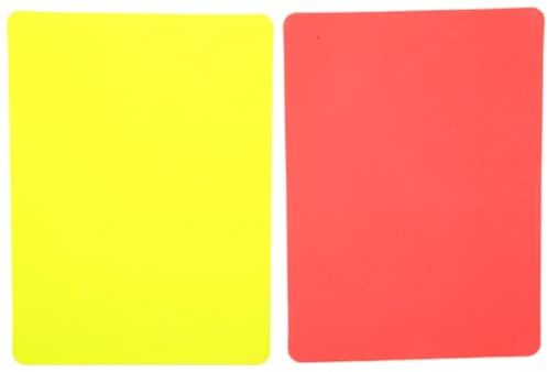 Cloimei Set di cartellini Rossi Gialli per Arbitro di Calcio Professionista, Materiale in PVC di Alta qualità, Attrezzatura per Partite di Calcio, per arbitri e Allenatori, dimensi