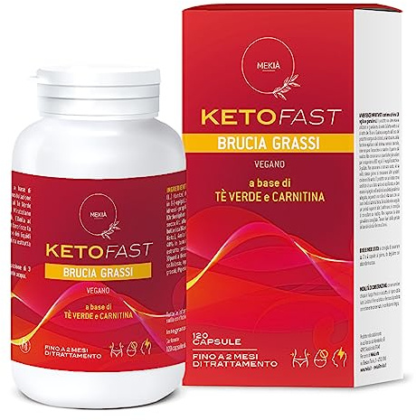 Mekià®Integratore Alimentare con Carnitina, Garcinia Cambogia, Tè Verde e Piperina – Formula Potenziata per Metabolismo, Energia e Controllo del Peso – 120 Capsule ad Alta Concentrazione