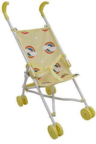 Roma Rupert Dolls Buggy - Primrose – Foldable Buggy with Safety Belt – Portable Pushchair for Baby Dolls up to 20” – Role Play Toys for Boys & Girls Aged 2 Years and Above