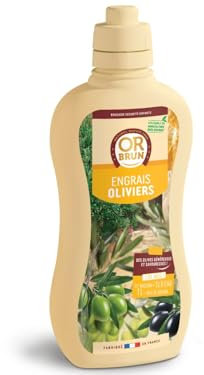 OR BRUN Engrais Oliviers - 1L - Fortifie Les Oliviers & Favorise La Croissance - Fabriqué En France - Utilisable En Agriculture Biologique OBRECLOLIVIER1