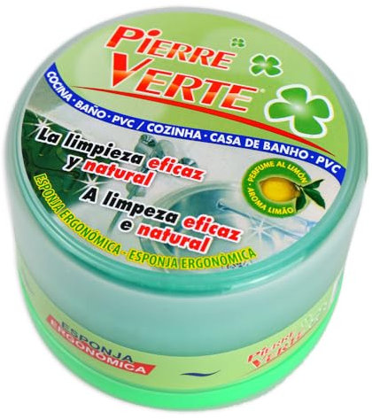 ANAKEL HOME Passat 1 ud. Pierre Verte Arcilla Blanca de Limpieza, Piedra Blanca Limpieza, Producto de Limpieza Multiusos, 200gr, Aroma Limón, Esponja Incluida