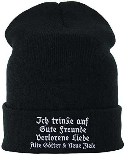 Rocker stickad mössa: Goda vänner, gamla gudar, nya mål streetwear vintermössa/ullmössa/huva män/kvinnor/tonåringar unisex sjömansmössa/rullmössa svart lång beanie mössa en storlek