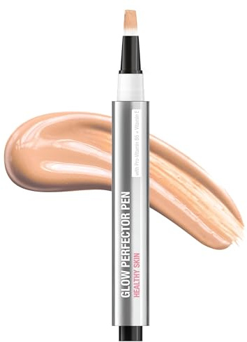 Neutrogena Healthy Skin Glow Perfector Concealer Pen, Lightweight Liquid Makeup for Face with Pro-Vitamin B5 & Vitamin E for a Radiant Finish, Fair, 0.1 oz