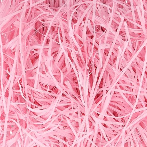 MAHIONG 1kg Pink Shredded Tissue Paper, Shredded Tissue Paper for Gift Boxes, Hamper Filling for Gift Decoration, Hamper Filling and Gift Packaging