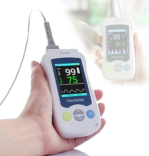 Pulsioximetro Oximetro Dedo Profesional Monitores Saturación De La Yema del Dedo Medidor De Oxígeno De Lectura Spo2 Rápido Y Preciso, Pantalla LED De Mano para Adultos Y Niños Adults
