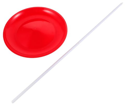 Kisangel Jonglierteller Mit Stab Aus Kunststoff Drehbarer Zirkus-drehteller Für Junge Mädchen Und Anfänger Glatter Für Circus Skills Training Und Jonglier-übungen Robustes Jonglierplatte
