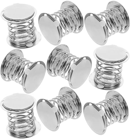 BESTonZON Bases de Resorte de Metal con Adhesivo Doble Cara Efecto Oscilante y Alta Durabilidad Pack de 10 Piezas para Muñecas Tambaleantes para Manualidades Infantiles