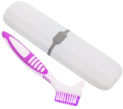 DIYEAH Estuche de Viaje para Cepillos de Dientes con Cepillo Doble Cara, Caja Compacta, Set Portátil 2 Piezas para Limpieza Dental Eficaz y Cuidado Bucal en Viajes