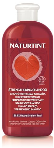 Naturtint Champú Fortaleza Anticaída, Tratamiento Crece Pelo, Estimula el Crecimiento Capilar, Para Cabellos Débiles o con Problemas de Caída, 99% Ingredientes Naturales, ECOCERT, 330 ml