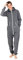 Moniz Herren Jumpsuit, Onesie, Overall (XL, Dunkelgrau)