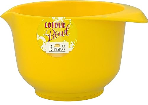 Birkmann, Colour Bowls, Rühr- und Servierschüssel, klein, 0,75 Liter, kratzfest, standfest, nachhaltig, gelb