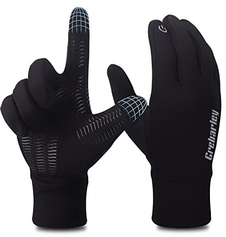 Grebarley Guantes de Invierno cálidos, Guantes Deportivos con Pantalla táctil a Prueba de Viento para Hombres y Mujeres, Guantes de Montar Ligeros, montañismo, Carrera, Ciclismo