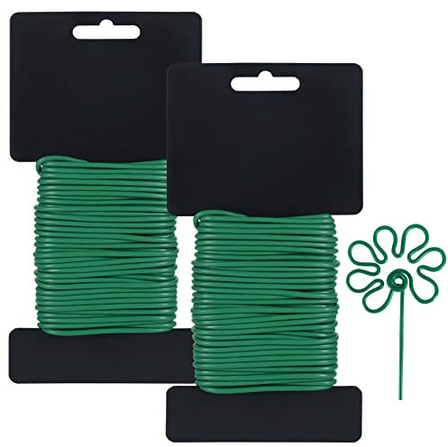 Tenn Well 2,8 mm Pflanzendraht, 20M weiche Gartendraht für die Gartenarbeit Kletterpflanzen, Weinreben, Sträucher und Blumen (Grün)