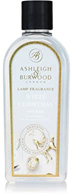Ashleigh & Burwood - White Christmas Lamp Fragrance - 500 mL - Vanilla, Rose, Cashmere - UK-Made - Purifies Air - Crisp Fresh Scent - Natural Ingredients 20 Hours Burn Time