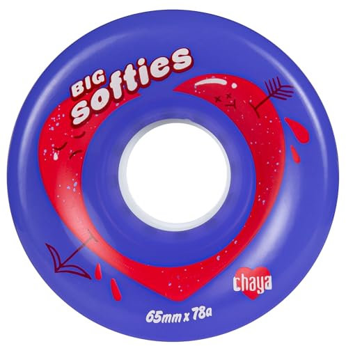 Chaya Roller Skate Rolle Big Softie´s Clear Purple, 65mm*37mm / 78A, Outdoor Elite Performance, 4er-Pack