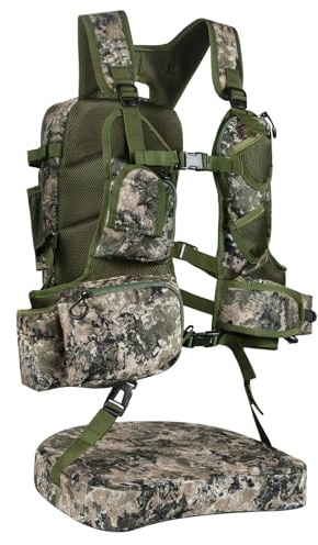 QOGIR Turkey Vest for Hunting: Comfortable Turkey Hunting Colthes with Seat Cushion, Adjustable Hunting Vest with Game Pouch, Hunting Gear for Men &Women, Hunting Accessories