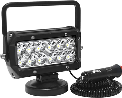 Willpower 1 st magnetiska arbetsljus 4 tum 10 cm 36 W led-arbetsstrålkastare med magnetisk bas, fyrkantig bärbar översvämning för offroad bil lastbilar suv 4x4