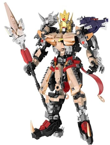 1650 Pieces Robot Mech Building Set Cool Armed Warrior Mechs Action Figures with Movable Joints Creative Gifts for Adults and Children Mech Fans Display Mythical Character Model Decoration