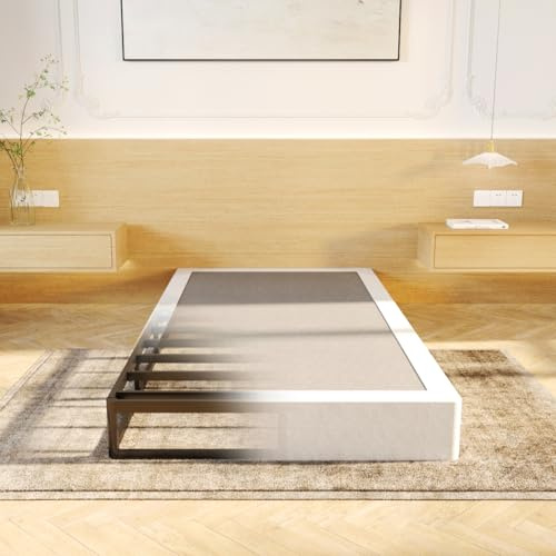 LUMUNANCE Twin XL Box Spring Bed Base, 7-Inch Height Twin XL Size Mattress Foundation with Fabric Cover, Easy Assembly