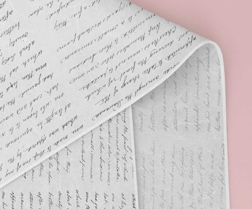 Papers For You - Papel de Arroz para Decoupage 54x33 cm | 25-30 g | Diseño Love Letters VI | Manualidades y Scrapbooking