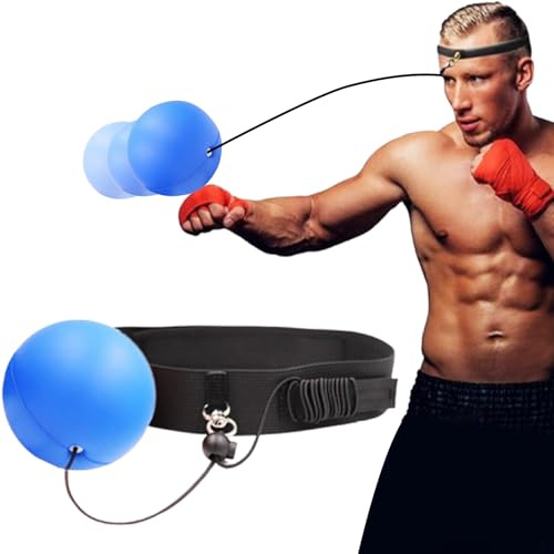Reflex Kit d'entraînement de Boxe pour Adultes et, Accessoires d'entraînement pour Les réactions, la Coordination, l'agilité, la Vitesse, l'endurance, l'entraînement, Les Arts Martiaux
