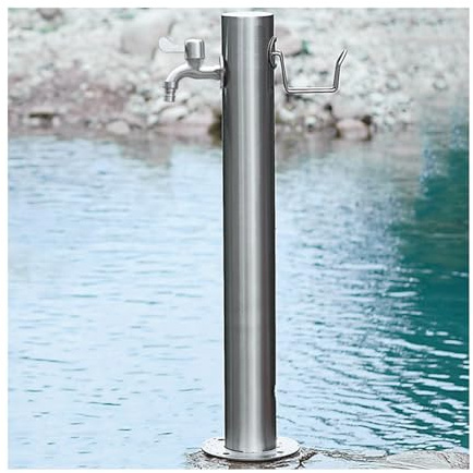 Genérico Columna de Agua anticongelante y antioxidante con Grifo, Fuente de Columna de Agua Exterior de Acero Inoxidable, Columna de Agua de jardín de Acero Inoxidable con Grifo, Grifo cilíndrico ext