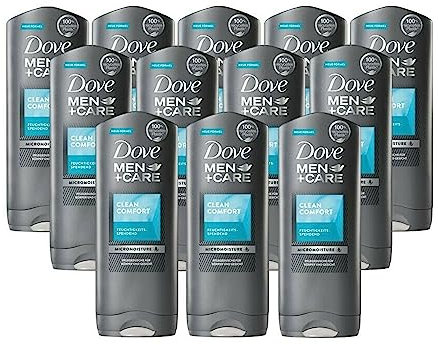 Dove Men+Care Gel de ducha 3 en 1 Clean Comfort Gel de ducha para cuerpo, cara y cabello con efecto cuidado 24H, 250 ml