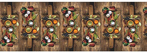 WohnDirect Küchenteppich waschbar 50 x 50 cm - für Innen bis 10m Länge - rutschfest + zuschneidbar - Küchenmatte, Fußmatte, Küchenläufer - leicht abwaschbar