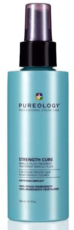 Pureology Strength Cure, Miracle Filler Hair Treatment, Strengthens and Protects the Hair's Cuticle, For Colour Treated Hair, Vegan Formulas, Sulphate Free for a Gentle Cleanse, 150 ml