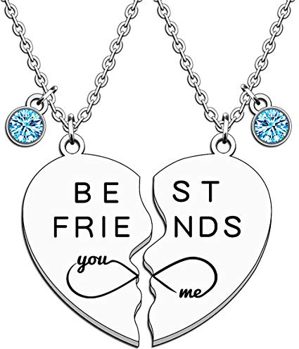 JMIMO Collane per Migliori Amiche per 2 Ragazze Collana dell'Amicizia per Ragazze Migliori Amiche Regali di Laurea Compleanno Natale (2 PCS)