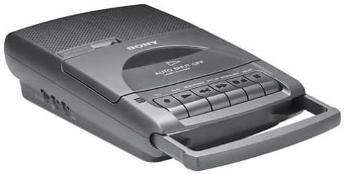 Sony TCM - 929 Portable Cassette Recorder with Built-in Microphone, Auto-Stop Function, and Easy Playback – Ideal for Recording and Listening on The Go (Renewed)