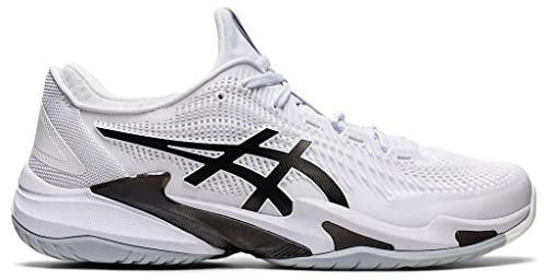 ASICS Men's Court FlyteFoam 3 Tennis Shoes, 14, White/Black