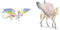 SCHLEICH 70728 Spielfigur - Regenbogendrache Mehrfarbig & 70720 Spielfigur - Pegasus, Mehrfarbig