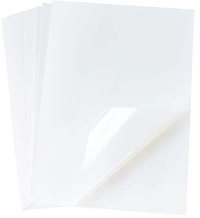 100 Sheets 8.5 x 11 Inch Clear Transparent Sheets 100% Transparency Film for Inkjet Printers Silk Screen Printing Overhead Projector Film
