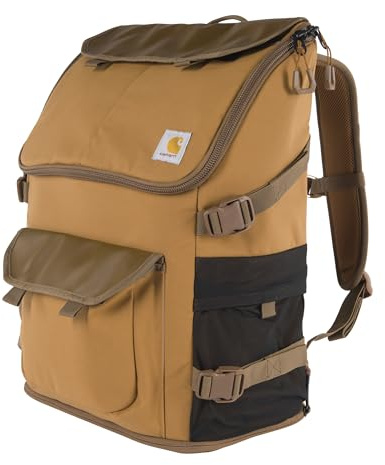 Carhartt, Mochila impermeable unisex de nailon de 35 L, resistente, con funda para portátil de 15 pulgadas, Brown, Talla única