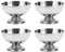 Naroote Champagne Bucket, 4 PCS Stainless Steel Dessert Bowls Set Punch Bowl with 4 Forks for Ice Cream, Salad, Mousse