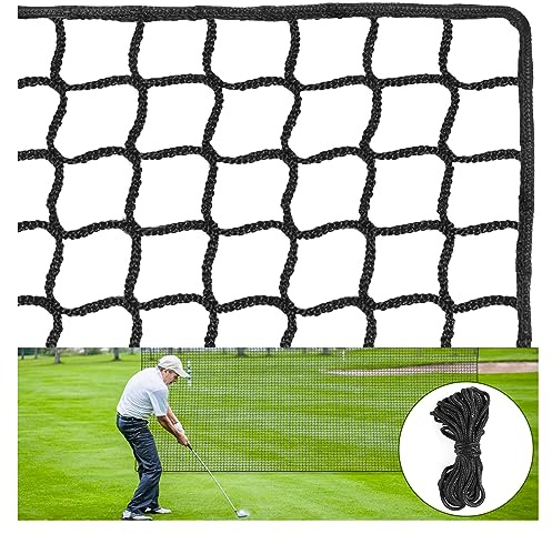 NQB Golf Practice Net with Nylon Rope, 10x10FT Heavy Duty Ball Netting for Baseball, Hockey, Soccer and More Sports Net, Hitting Net for Multiple Sports