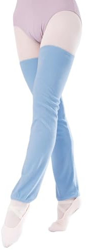 s.lemon Damen Beine Oberschenkel Stulpen Tanzen Strickstulpen Lang Ballett Beinwärmer Legwarmers Blau 65cm