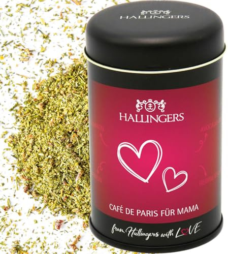 Hallingers Genuss Manufaktur Gewürze Geschenk Muttertag & Vatertag - Gewürz-Mischung für Fleisch, Dip & Gratin zum Muttertag für Mama Mutter Oma, edle Geschenkdose Für Mama, Geschenkidee