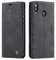 owlhold Hülle Samsung A20E klapphülle Premium Lederhülle Weiches Vintage-Nubukleder Faltbare Ständer Schutzhülle Kartenfach Standfunktion stoßfest Handyhülle Samsung Galaxy A20E -Schwarz