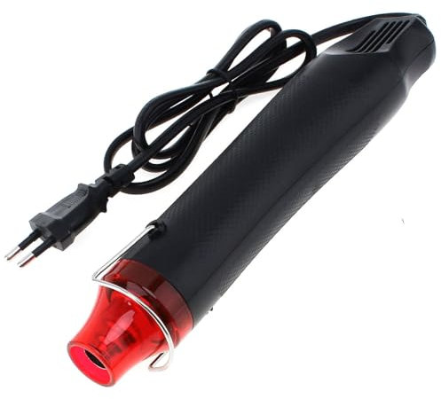 300W Hochtemperatur-Heißluftpistole, 200°CSchwarz Elektrische Heißluftgebläse Embossing Heat Tool Für Trocknen Farbe, Schrumpfschläuche, Pulverheizung und Schrumpffolien, DIY