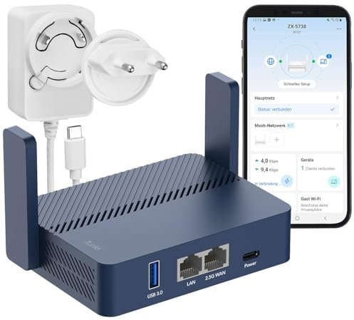 7links Dualband Repeater: Dualband-WiFi-6-Reiserouter, bis 3.000 Mbit/s, WISP, Open-VPN, USB-C (WiFi Repeater USB, USB-C WLAN Router)