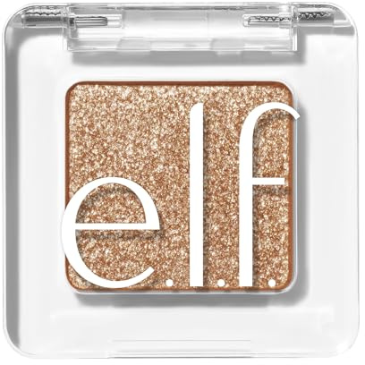 e.l.f. Fine as Fleck Glitter Eyeshadow, Long-Lasting Sheer Eye Makeup with a Shimmer Finish, Soft, Smooth Formula, Vegan & Cruelty-Free, Tan-talize