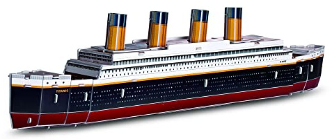 PlayKidz Puzelworx 3D Puzzles for Adults and Kids, Titanic Model Kit, STEM Projects, DIY Building Kits, Great Gift (Titanic)