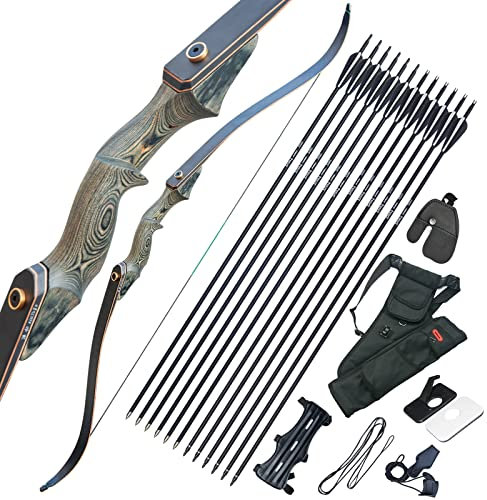 60 Zoll Pfeil und Bogen Set Erwachsene Bogenschießen Bogen und Jagdpfeil Set Rechte Hand 30lb 40lb 50lb 60lb (40lb)