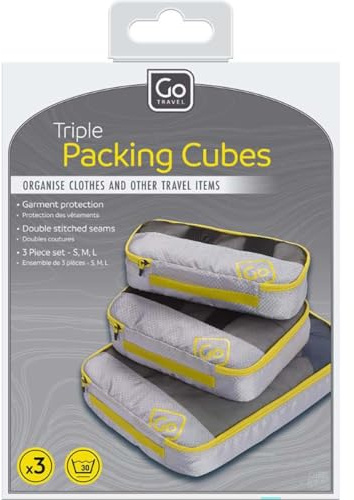 Go Travel Packing Cubes - Suitcase Organisers for Clothes - 3 piece set