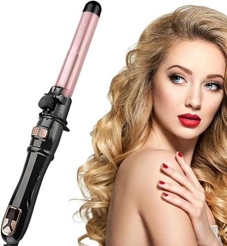 Neusky Ferro Arricciacapelli Automatico,Arricciacapelli 28 mm, bigodino con display LCD, 100-220 ℃