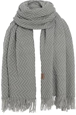 Knit Factory - Soleil Halsduk - Bright Grey/Light Grey - 200x90 cm